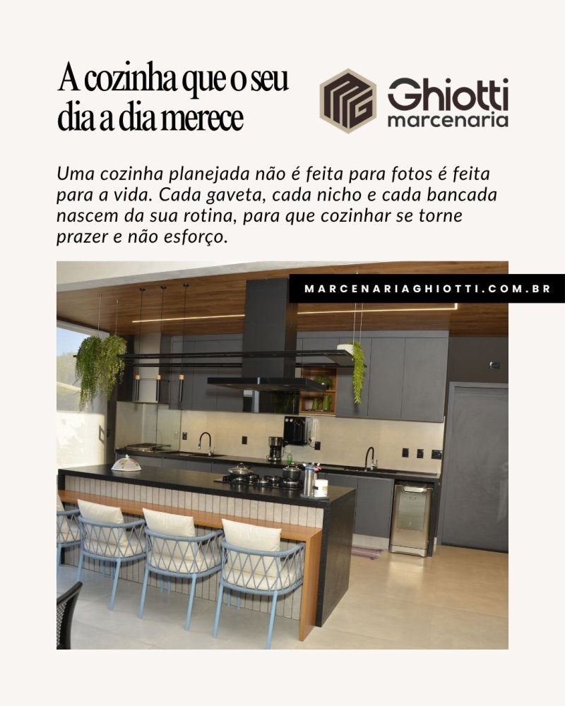 A cozinha que o seu dia a dia merece com móveis planejados