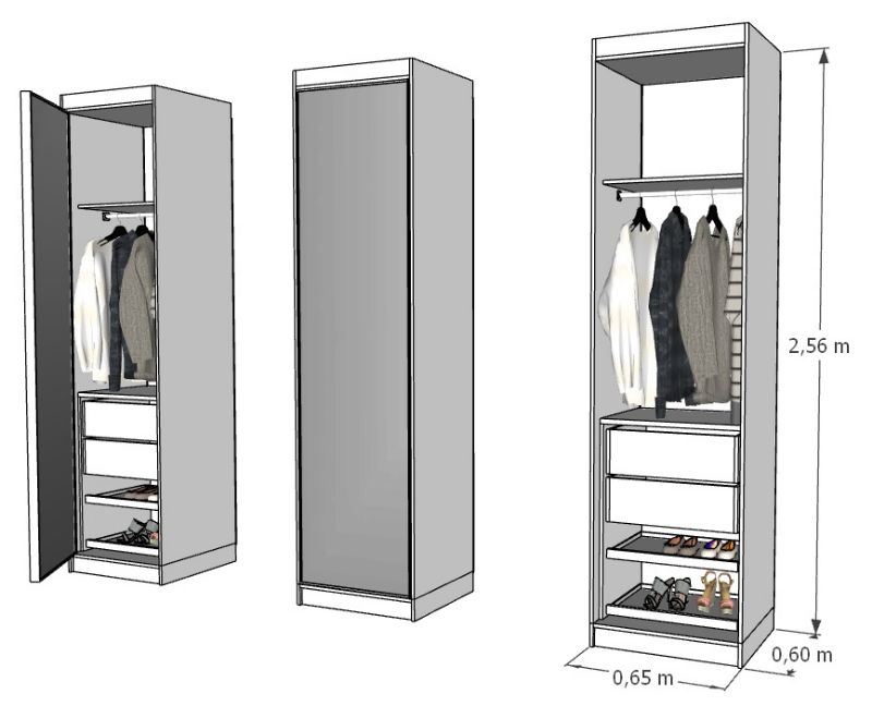 Guarda Roupa Planejado 1p - br Ghiotti Marcenaria Ghiotti